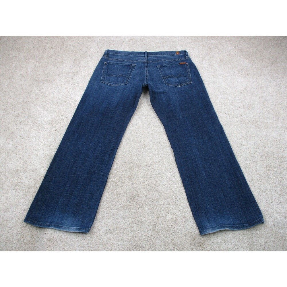7 For All Mankind Jeans Mens 36x27 Blue Austyn Bootcut Denim Cotton Stretch USA